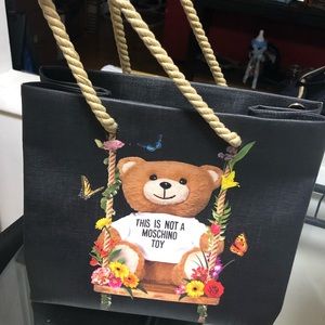 Black Moschino shopping bag